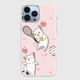 Чехол для iPhone 13 Pro Max с принтом Спортивные котики | Мяу спорт (Z) в городе Новоалтайск,  |  | cat | cats | meow | кот | котик | котики | коты | кошка | кошки | красивая кошка | мяу | спортивные коты | спортивный кот