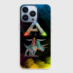 Чехол для iPhone 13 Pro с принтом Ark Survival | Арк Сурвивал (Z) в городе Новоалтайск,  |  | Тематика изображения на принте: ark | ark survival evolved | dino | fittest | game | survival | survival of the fittest | unreal engine | арк сурвивал | выживание | динозавр | игры | симулятором выживания | сюрвивал | тродон | ютараптор
