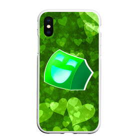 Чехол для iPhone XS Max матовый с принтом Geometry Dash | Green Love (Z) в городе Новоалтайск, Силикон | Область печати: задняя сторона чехла, без боковых панелей | 2d | arcade | game | geometry dash | meltdown | robtop | аркада | геометри даш | геометрическая черточка | геометрический тире | раннер