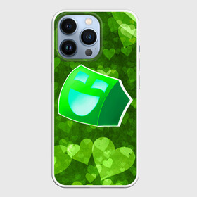 Чехол для iPhone 13 Pro с принтом Geometry Dash | Green Love (Z) в городе Новоалтайск,  |  | 2d | arcade | game | geometry dash | meltdown | robtop | аркада | геометри даш | геометрическая черточка | геометрический тире | раннер