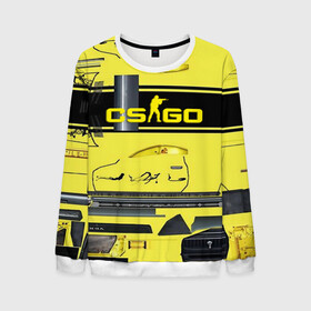 Мужской свитшот 3D с принтом CS GO YELLOW SKIN в городе Новоалтайск, 100% полиэстер с мягким внутренним слоем | круглый вырез горловины, мягкая резинка на манжетах и поясе, свободная посадка по фигуре | awp | counter strike | cs go | skin cs | team cs | скины оружия