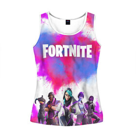 Женская майка 3D с принтом Фортнайт - Fortnite - Форточка в городе Новоалтайск, 100% полиэстер | круглая горловина, прямой силуэт, длина до линии бедра | 12 сезон | fortnite | двенадцатый | игроку | игры | онлайн | фортнайт | форточка