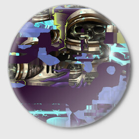Значок с принтом Desolate Space CS в городе Новоалтайск,  металл | круглая форма, металлическая застежка в виде булавки | Тематика изображения на принте: awp | counter strike | cs go | skin cs | team cs | скины оружия