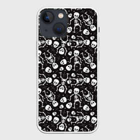 Чехол для iPhone 13 mini с принтом Скелеты в городе Новоалтайск,  |  | halloween | holiday | pumpkin | samayn | vampire | zombie | вампир | вечеринка | день всех святых | зомби | маскарад | мертвец | оборотень | привидение | самайн | светильник джека | скелет | страшный джек | труп | тыква
