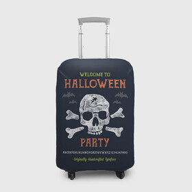 Чехол для чемодана 3D с принтом Halloween Party в городе Новоалтайск, 86% полиэфир, 14% спандекс | двустороннее нанесение принта, прорези для ручек и колес | halloween | holiday | pumpkin | samayn | vampire | zombie | вампир | ведьма | вечеринка | день всех святых | зомби | карнавал | маскарад | мертвец | оборотень | привидение | самайн | светильник джека | страшный джек | труп