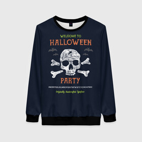 Женский свитшот 3D с принтом Halloween Party в городе Новоалтайск, 100% полиэстер с мягким внутренним слоем | круглый вырез горловины, мягкая резинка на манжетах и поясе, свободная посадка по фигуре | halloween | holiday | pumpkin | samayn | vampire | zombie | вампир | ведьма | вечеринка | день всех святых | зомби | карнавал | маскарад | мертвец | оборотень | привидение | самайн | светильник джека | страшный джек | труп