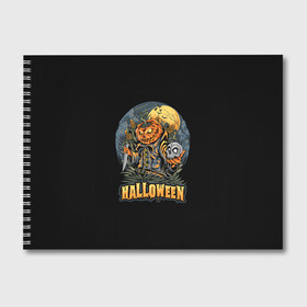 Альбом для рисования с принтом HALLOWEEN в городе Новоалтайск, 100% бумага
 | матовая бумага, плотность 200 мг. | Тематика изображения на принте: halloween | holiday | pumpkin | samayn | vampire | zombie | вампир | ведьма | вечеринка | день всех святых | зомби | карнавал | маскарад | мертвец | оборотень | привидение | самайн | светильник джека | страшный джек | труп