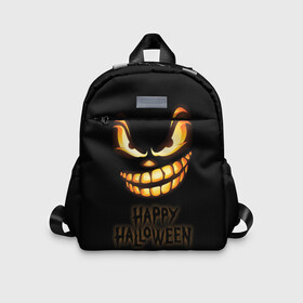 Детский рюкзак 3D с принтом Happy Halloween в городе Новоалтайск, 100% полиэстер | лямки с регулируемой длиной, сверху петелька, чтобы рюкзак можно было повесить на вешалку. Основное отделение закрывается на молнию, как и внешний карман. Внутри дополнительный карман. По бокам два дополнительных кармашка | Тематика изображения на принте: halloween | holiday | pumpkin | samayn | vampire | zombie | вампир | ведьма | вечеринка | день всех святых | зомби | карнавал | маскарад | мертвец | оборотень | привидение | самайн | светильник джека | страшный джек | труп