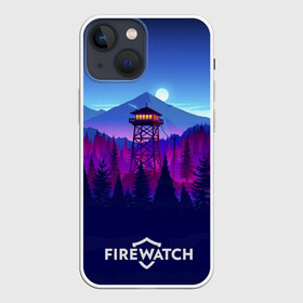 Чехол для iPhone 13 mini с принтом Purplewatch в городе Новоалтайск,  |  | firewatch | gamers | games | вышка | иллюстрация | лес