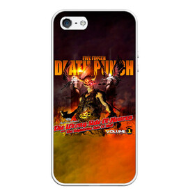 Чехол для iPhone 5/5S матовый с принтом The Wrong Side of Heaven and the Righteous Side of Hell - 5FDP в городе Новоалтайск, Силикон | Область печати: задняя сторона чехла, без боковых панелей | 5fdp | 5фдп | ffdp | five finger death punch | ivan lewis greening | ivan moody | айвен льюис грининг | метал группа | рок группа | файв фингер дед панч | ффдп