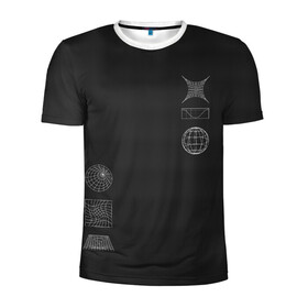 Мужская футболка 3D спортивная с принтом Carbon StreetWear в городе Новоалтайск, 100% полиэстер с улучшенными характеристиками | приталенный силуэт, круглая горловина, широкие плечи, сужается к линии бедра | carbon | casual | streetstyle | streetwear | абстракция | карбон | уличный стиль | фигуры