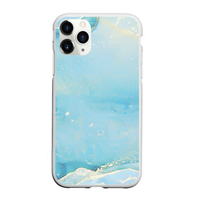 Чехол для iPhone 11 Pro Max матовый с принтом Голубая Акварель в городе Новоалтайск, Силикон |  | Тематика изображения на принте: волны | золото | золотой | камень | красивый | краски | мрамор | пастель | разводы | текстура | узор