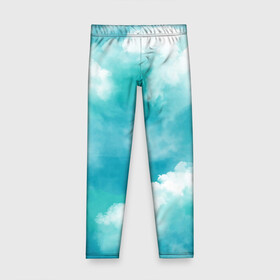 Детские леггинсы 3D с принтом Голубое Небо | Blue Sky (Z) в городе Новоалтайск, полиэстер 85%, спандекс 15% | эластичный пояс, зауженный крой | Тематика изображения на принте: blue | blue sky | clouds | firmament | heaven | голубая | голубое небо | небеса | облака | облако