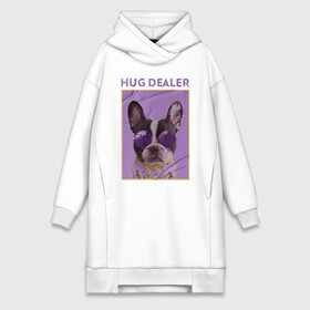 Платье-худи хлопок с принтом Hug Dealer.Дилер объятий в городе Новоалтайск,  |  | dealer | hug | hug dealer | дилер | дилер объятий | собака | французский бульдог