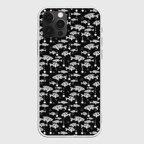 Чехол для iPhone 12 Pro Max с принтом Узор для рыбака  в городе Новоалтайск, Силикон |  | Тематика изображения на принте: абстрактная рыба | аквариум | вода | гороскоп | детский | мужской | пузыри | рыба | рыбалка | рыбка | черно белый