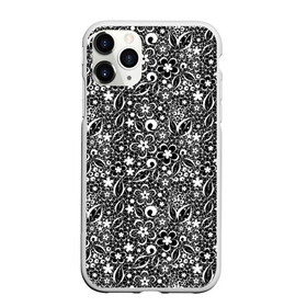 Чехол для iPhone 11 Pro матовый с принтом Кружевной черно белый узор в городе Новоалтайск, Силикон |  | ажурный | ажурный узор | бумажные цветы | детский | женский | завитушки | кружевной узор | цветочное кружево | цветы