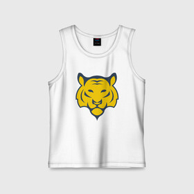Детская майка хлопок с принтом Yellow Tiger в городе Новоалтайск,  |  | 2022 | animal | cat | lion | tiger | год тигра | животные | зверь | зубы | кот | кошка | лев | охотник | полосатый | природа | тигр | тигренок | тигрица | хищник