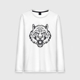 Мужской лонгслив хлопок с принтом White Tiger в городе Новоалтайск, 100% хлопок |  | 2022 | animal | cat | lion | tiger | год тигра | животные | зверь | зубы | кот | кошка | лев | охотник | полосатый | природа | тигр | тигренок | тигрица | хищник