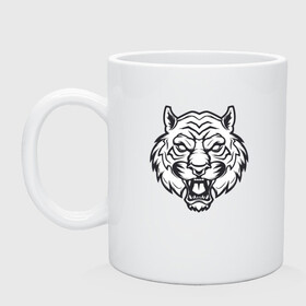 Кружка керамическая с принтом White Tiger в городе Новоалтайск, керамика | объем — 330 мл, диаметр — 80 мм. Принт наносится на бока кружки, можно сделать два разных изображения | Тематика изображения на принте: 2022 | animal | cat | lion | tiger | год тигра | животные | зверь | зубы | кот | кошка | лев | охотник | полосатый | природа | тигр | тигренок | тигрица | хищник