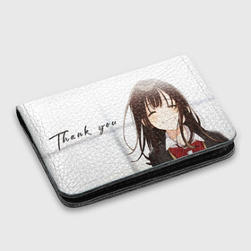 Картхолдер с принтом с принтом Sayu Thank You! в городе Новоалтайск, натуральная матовая кожа | размер 7,3 х 10 см; кардхолдер имеет 4 кармана для карт; | anime | gotou | hige wo soru | higehiro | ogiwara | sayu | yoshida | аниме | ёсида | огивара | привёл домой старшеклассницу | приютил школьницу | саю | школьница | я побрился