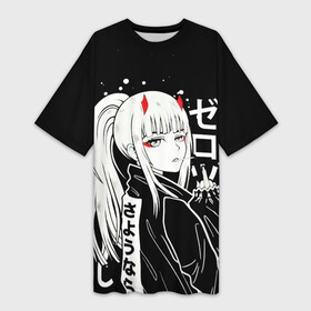 Платье-футболка 3D с принтом Darling in the Franxx: Zero Two в городе Новоалтайск,  |  | 02 | anime girl | darling in the franxx | zero two | аниме | дарлинг во франксе | девушка с розовыми волосами | манга | милый во франксе | ноль два | розовые волосы | тян