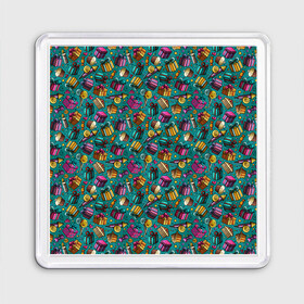 Магнит 55*55 с принтом День Рождения в городе Новоалтайск, Пластик | Размер: 65*65 мм; Размер печати: 55*55 мм | birthday | happy birthday | holiday | день рождения | именины | подарки | праздник | торт | юбилей