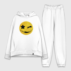 Женский костюм хлопок Oversize с принтом Смайл желтый в городе Новоалтайск,  |  | emoji | smile | глаза крестики | злой смайл | злой смайлик | зубы | контраст | крестики | подарок | пятна | смайл | смайлик | улыбка | эмоджи | эмоция