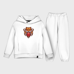 Детский костюм хлопок Oversize с принтом Basketball Tiger в городе Новоалтайск,  |  | Тематика изображения на принте: 2022 | animal | basketball | cat | lion | nba | sport | tiger | баскетбол | год тигра | животные | зверь | зубы | кот | кошка | лев | мяч | нба | охотник | полосатый | природа | спорт | тигр | тигренок | тигрица | хищник