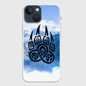 Чехол для iPhone 13 mini с принтом Печать Велеса | Волчья лапа в городе Новоалтайск,  |  | runes | velez | winter | божество | велес | волчья лапа | горы | древние знаки | зима | знак рода | знаки | иероглифы | печать велеса | природа | руны | русь | символ | символы | скалы | скандинавская мифология