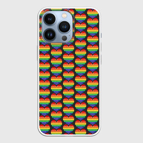 Чехол для iPhone 13 Pro с принтом ПОП ИТ СЕРДЦЕ в городе Новоалтайск,  |  | Тематика изображения на принте: pop it | антистресс | игрушка | кнопки | лопни это | паттерн | поп ит | сердце | симпл димпл