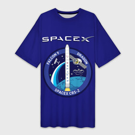 Платье-футболка 3D с принтом Space X в городе Новоалтайск,  |  | american | company | log | manufacturer | space technology | space x | suborbital flights | американская | звезды | земля | знак | компания | космическая техника | космос | логотип | небо | производитель | ракета | спутник | суборбитальные 