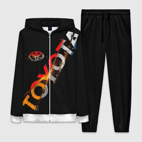 Женский костюм 3D с принтом TOYOTA FRAGMENTS в городе Новоалтайск,  |  | toyota | авто | автомобиль | логотип | марка | машина | надпись | текстура | тоета | тойота