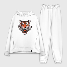 Женский костюм хлопок Oversize с принтом Tiger Soul в городе Новоалтайск,  |  | 2022 | animal | cat | lion | tiger | год тигра | животные | зверь | зубы | кот | кошка | лев | охотник | полосатый | природа | тигр | тигренок | тигрица | хищник