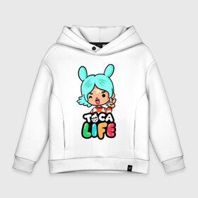 Детское худи Oversize хлопок с принтом Toca boca. Girl в городе Новоалтайск, френч-терри — 70% хлопок, 30% полиэстер. Мягкий теплый начес внутри —100% хлопок | боковые карманы, эластичные манжеты и нижняя кромка, капюшон на магнитной кнопке | digital toys | gamer | games | helicopter taxi | pets | toca boca | toca hair salon | toca kitchen | toca life | toca life city | toca life worl | toca tea party | video games | игры