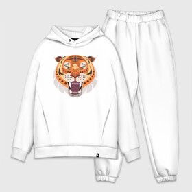 Мужской костюм хлопок OVERSIZE с принтом African Tiger в городе Новоалтайск,  |  | 2022 | animal | cat | lion | tiger | год тигра | животные | зверь | зубы | кот | кошка | лев | охотник | полосатый | природа | тигр | тигренок | тигрица | хищник