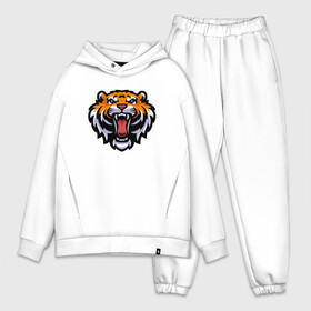 Мужской костюм хлопок OVERSIZE с принтом Tiger Head в городе Новоалтайск,  |  | 2022 | animal | cat | lion | tiger | год тигра | животные | зверь | зубы | кот | кошка | лев | охотник | полосатый | природа | тигр | тигренок | тигрица | хищник
