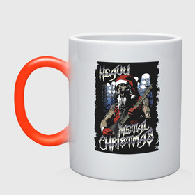Кружка хамелеон с принтом Heavy Metal Christmas в городе Новоалтайск, керамика | меняет цвет при нагревании, емкость 330 мл | beard | christmas | guitar | guy | heavy metal | holiday | music | new year | santa klaus | solo | борода | дед мороз | еитара | музыка | праздник | рождество | солист | чувак