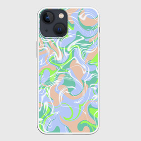 Чехол для iPhone 13 mini с принтом Разноцветные разводы красок в городе Новоалтайск,  |  | абстракция | зелёный | пар | пятна | разводы | розовый | сиреневый | фиолетовый | цвета | цветные пятна | цветные разводы