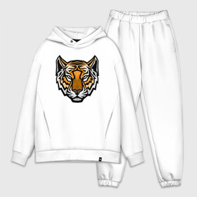 Мужской костюм хлопок OVERSIZE с принтом Тигруля в городе Новоалтайск,  |  | 2022 | animal | cat | lion | tiger | год тигра | животные | зверь | зубы | кот | кошка | лев | охотник | полосатый | природа | тигр | тигренок | тигрица | хищник