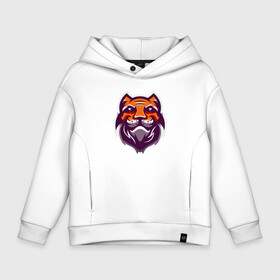 Детское худи Oversize хлопок с принтом Tiger Smile в городе Новоалтайск, френч-терри — 70% хлопок, 30% полиэстер. Мягкий теплый начес внутри —100% хлопок | боковые карманы, эластичные манжеты и нижняя кромка, капюшон на магнитной кнопке | Тематика изображения на принте: 2022 | animal | cat | lion | tiger | год тигра | животные | зверь | зубы | кот | кошка | лев | охотник | полосатый | природа | тигр | тигренок | тигрица | хищник