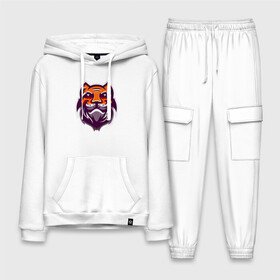 Мужской костюм хлопок с толстовкой с принтом Tiger Smile в городе Новоалтайск,  |  | 2022 | animal | cat | lion | tiger | год тигра | животные | зверь | зубы | кот | кошка | лев | охотник | полосатый | природа | тигр | тигренок | тигрица | хищник