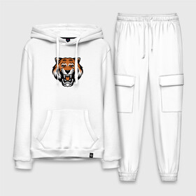 Мужской костюм хлопок с толстовкой с принтом Tiger Roar в городе Новоалтайск,  |  | 2022 | animal | cat | lion | tiger | год тигра | животные | зверь | зубы | кот | кошка | лев | охотник | полосатый | природа | тигр | тигренок | тигрица | хищник