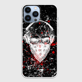 Чехол для iPhone 13 Pro Max с принтом Брызги Череп Хипстер Гранж в городе Новоалтайск,  |  | grunge | head | hipster | skulls | брызги | голова | зубы | кости | краски | кровь | наушники | паттерн | скелет | текстура | точки | узор | черепа | черный