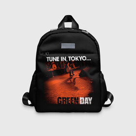 Детский рюкзак 3D с принтом Tune In, Tokyo... Green Day в городе Новоалтайск, 100% полиэстер | лямки с регулируемой длиной, сверху петелька, чтобы рюкзак можно было повесить на вешалку. Основное отделение закрывается на молнию, как и внешний карман. Внутри дополнительный карман. По бокам два дополнительных кармашка | american idiot | green day | альтернативный | билли джо армстронг | греен дай | грин дей | гриндей | группа | зелёный день | майк дёрнт | музыка | панк | поп | поппанк | рок | тре кул