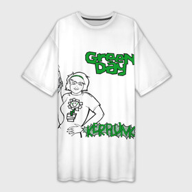 Платье-футболка 3D с принтом Kerplunk  Green Day в городе Новоалтайск,  |  | american idiot | green day | альтернативный | билли джо армстронг | греен дай | грин дей | гриндей | группа | зелёный день | майк дёрнт | музыка | панк | поп | поппанк | рок | тре кул