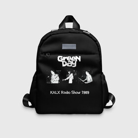 Детский рюкзак 3D с принтом Green Day At The Berkeley Square, KALX Radio в городе Новоалтайск, 100% полиэстер | лямки с регулируемой длиной, сверху петелька, чтобы рюкзак можно было повесить на вешалку. Основное отделение закрывается на молнию, как и внешний карман. Внутри дополнительный карман. По бокам два дополнительных кармашка | american idiot | green day | альтернативный | билли джо армстронг | греен дай | грин дей | гриндей | группа | зелёный день | майк дёрнт | музыка | панк | поп | поппанк | рок | тре кул