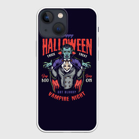Чехол для iPhone 13 mini с принтом Вампир в городе Новоалтайск,  |  | halloween | holiday | pumpkin | samayn | vampire | zombie | вампир | ведьма | вечеринка | день всех святых | зомби | карнавал | маскарад | мертвец | оборотень | привидение | самайн | светильник джека | страшный джек | труп
