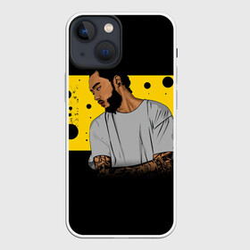 Чехол для iPhone 13 mini с принтом Скриптонит | Skryptonite в городе Новоалтайск,  |  | Тематика изображения на принте: 36 | music | rap | skryptonite | казахстан | любовь | москва | музыка | полосы | рэп | скрип | скриптонит