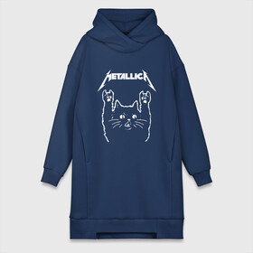 Платье-худи хлопок с принтом METALLICA  МЕТАЛЛИКА. в городе Новоалтайск,  |  | metallica | кот | котэ | металлика | музыка | рок