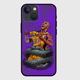 Чехол для iPhone 13 mini с принтом КОБИ БРАЙАНТ в городе Новоалтайск,  |  | basketball | black | bryant | kobe | lakers | legend | los angeles | mamba | nba | rip | usa | баскетбол | брайант | коби | лейкерс | мама | нба | спорт | сша | черная